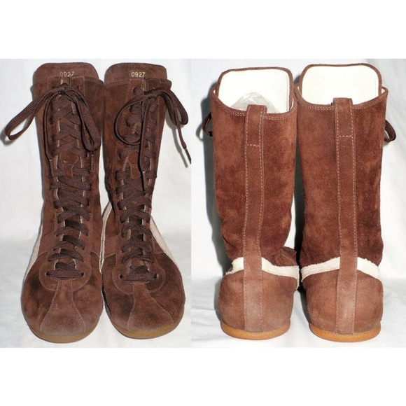 Puma LIMITED EDITION 2004 Olympics "RING"  Brown Suede Boxing Boots Size 6 RARE! - Picture 3 of 8